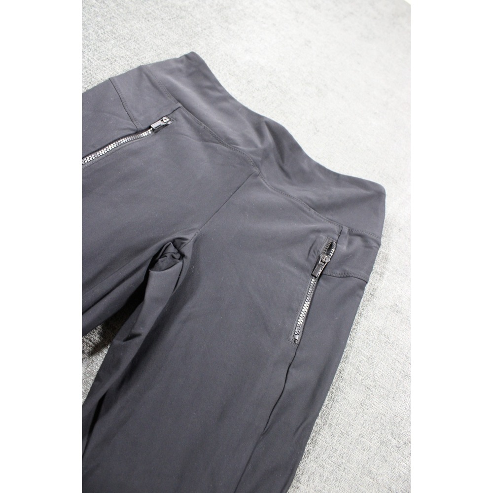 Athleta Be Free Tights Womens Medium Black Zipper Pocket Running Leggings 0468